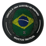 Patch Emborrachado Digital Brasil Bandeira Original Invictus