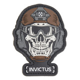 Patch Emborrachado Invictus Farda Militar Airsoft Colecionav