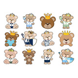 Patch Estampado Ursinho Príncipe Urso Príncipe Adesivos