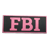 Patch Fbi Emborrachado 3d Preto E Rosa Ponto Militar