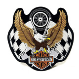 Patch Harley Davidson Wheel Flag Eagle Logo Bar Shield