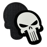 Patch Justiceiro Bordado Airsoft Caveira Alta Definição