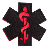 Patch Médico Estrela Vida Bastão Tático Farda Militar Edc