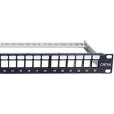 Patch Panel 24 Portas Descarregado 24 Emenda Rj45 Cat6a