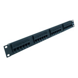 Patch Panel 24 Portas Rj45 Cat 5e Rack 19