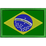 Patch Sublimado Bandeira Brasil 8 0x5 5 Bordado   Original