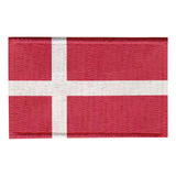 Patch Sublimado Bandeira Dinamarca 5 5x3 5 Bordado