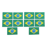 Patch Termocolante Bandeira Brasil 5x7cm Bordado 10 Un 