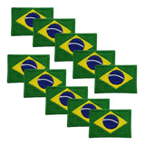 Patch Termocolante Bordado Bandeira Do Brasil Kit 10 Un 