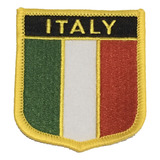 Patche Aplique Bordado Escudo Da Bandeira Da Itália 6x7 Cm