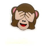 Patche Macaco Tapa Olho Emoji 5x4,5 Termocolante 