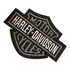 Patche Para Roupa Motorhomestore Hd Harley American Termocolante Preto/branco/cinza Hd American Motorcycles Hd Bordado