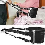 Patient Elderly Senior Help Getting Pull Up Sit To Stand Walking Aids Transfer Gait Belt Medical Lift Leg Sling Alça Ajustável Com Antiderrapante Handicap Grab Bar Assist Drive AidLot Capa Preta
