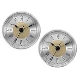 PATIKIL Inserção De Relógio De Quartzo De 70 Mm 2 Peças Movimento De Quartzo Redondo Em Miniatura Mini Relógio Numeral Romano Serve Para Orifício De 61 Mm De Diâmetro Para Substituição De Casa