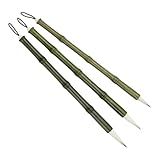 PATIKIL Pincel De Caligrafia Pacote Com 3 Pincéis De Pintura De Tinta Aquarela Caligrafia Desenho Arte Sumi E Cabo De Madeira Para Iniciantes Kit De 3 Tamanhos Marrom Branco