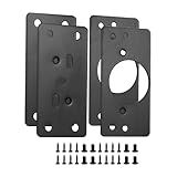 PATIKIL Placa De Reparo De Dobradiças 2 Conjuntos De Placa De Kit De Reparo De Dobradiça De Porta De Armário De Aço Inoxidável Com Parafusos De Montagem Para Móveis De Porta De Cozinha De Armário De