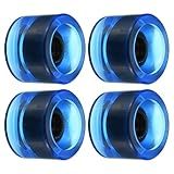 PATIKIL Roda De Longboard 70 Mm 78A Macia Pacote Com 4 Rodas Cruiser Rodas De Rua Para Skates Skate De Substituição PU Azul Claro