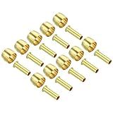 PATIKIL Virolas De Compressão De Latão OD De Tubo De 6 Mm Pacote Com 20 Ponteiras De Latão Kit Sortido De Encaixe De Inserção De Compressão Para Tubo De Ar E água A Gás