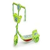 Patinete 3 Rodas Infantil Musical Com Luzes E Cesta Verde BH STORE