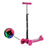 Patinete 4 Rodas Luzes Led Infantil Regulável Até 70kg