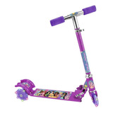 Patinete Ajustável Dobrável Princesas Com Luzes Etitoys