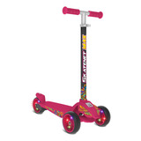 Patinete Bandeirante Skatenet Max Rosa Com Led 3 Rodas