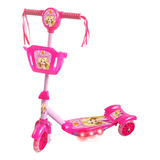 Patinete Com Cesta Infantil Luz Som Musical 3 Rodas Dm Toys