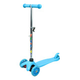 Patinete De Metal Infantil 03 Rodas Com Luzes Led Até 40kg