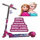 Patinete Frozen 3 Freio E Roda Gel Infantil Menina