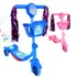 Patinete Infantil 3 Rodas Com Led Som E Cesta Menino Menina Cor Azul