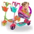 Patinete Infantil 3 Rodas Luz Led Musica Com Cesta Regulável