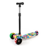 Patinete Infantil 4 Rodas Dobrável Com Led 70kg Conect Brinq