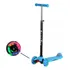 Patinete Infantil Ajustável 4 Rodas Luzes Em Led E Freio Até 70kg Cor Azul