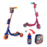 Patinete Infantil Com Acessórios  Garrafinha E Bolsa   Cores Cor Azul