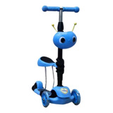 Patinete Infantil Com Led Cesta 3 Rodas Com Assento Crianças