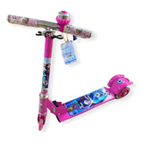 Patinete Infantil Menina Frozen Ferro Com Luz De Led Full