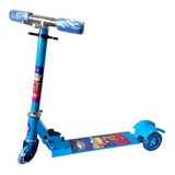 Patinete Infantil Menina Menino 3 Rodas Dobrável Cor Azul