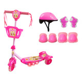 Patinete Infantil Rosa Cesta Belinda