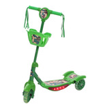 Patinete Menino Infantil 3 Rodas Musical Luz Dinossauro