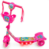 Patinete Musical Frozen Três Rodas Infantil Crianças 5 Anos Cor Rosa Galinha Pintadinha Rosa