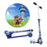 Patinete Patrulha Canina 3 Rodas Infantil Azul De Alumínio