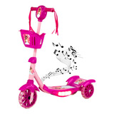 Patinete Princesa Rosa Infantil Luz E Som Menina