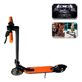 Patinete Scooter Elétrico Pro Bluetooth Dobrável 350w 25km h Cor Preto Com Laranja