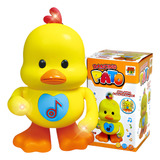 Patinho Brinquedo Musical Dançarino Com Luz E Som Infantil