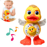 Patinho Dançante Musical Infantil Som E Luz Duck Mexe Olho Cor Amarelo