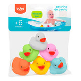 Patinhos Coloridos Brinquedo De Banho Bebê Buba 6 Peças
