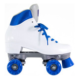 Patins Bel Quad Retro Basic Branco Azul Tam 38