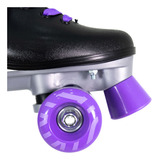 Patins Bel Quad Retro Basic Preto Roxo Tam 35