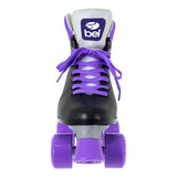 Patins Bel Quad Retro Basic Preto Roxo Tam 37
