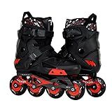Patins Freestyle Traxart Revolt Preto Com Rodas Pretas 80mm ABEC 9